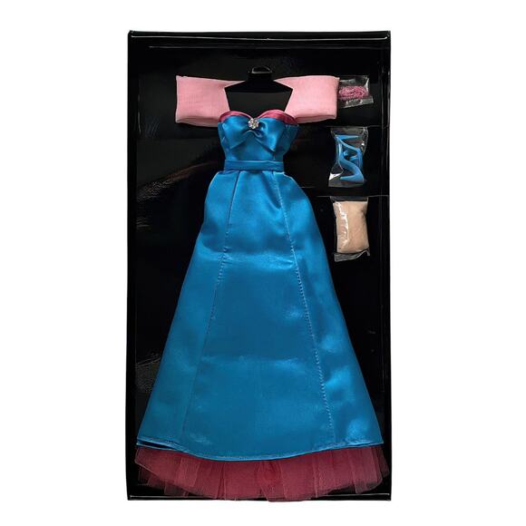 1995 Ashton Drake Gene Marshall “Blue Evening” Bright Blue & Pink Gown Ensemble - Picture 4 of 7